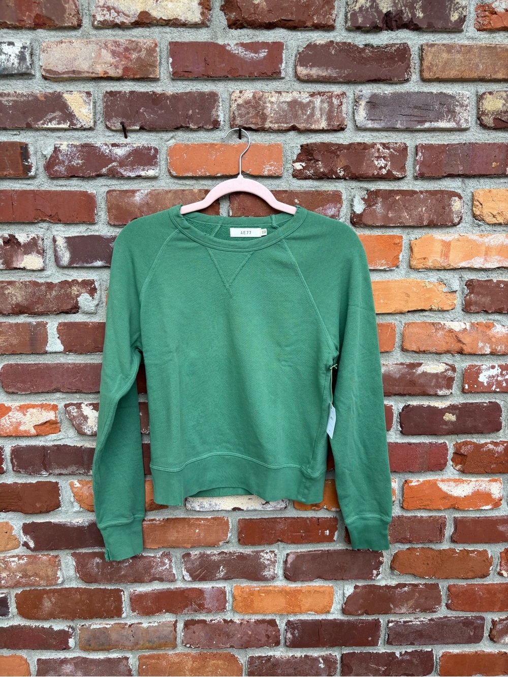 NWT AE77 Green Crewneck Sweatshirt